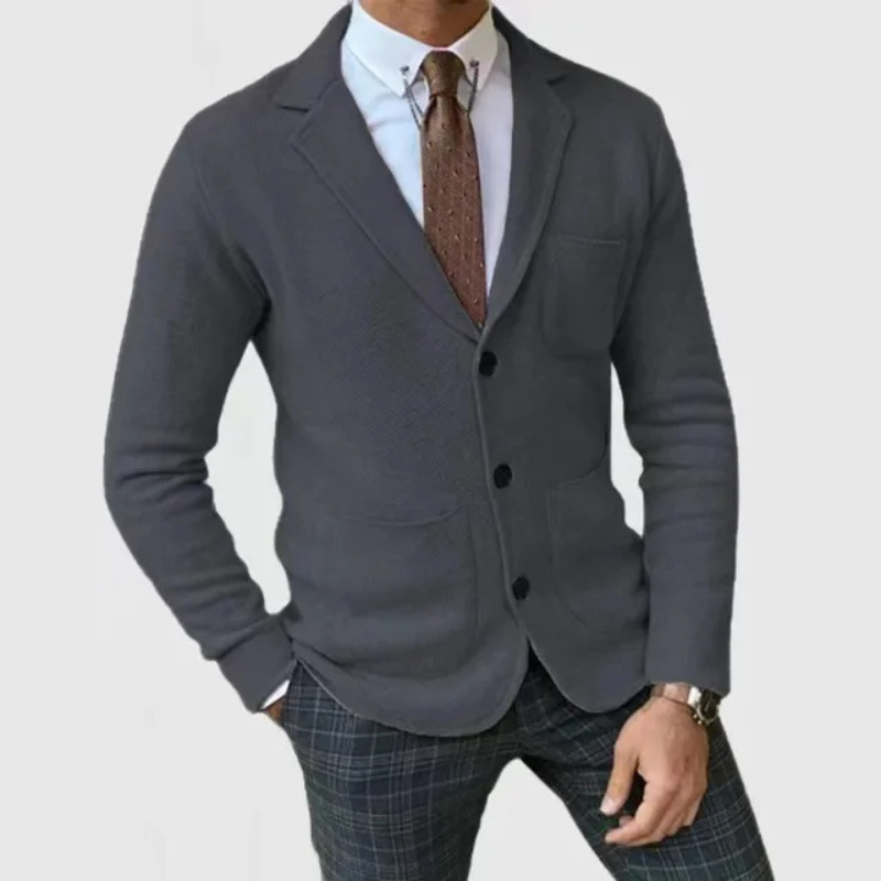Modischer Slim Fit Strickblazer für Herren mit modernem Design