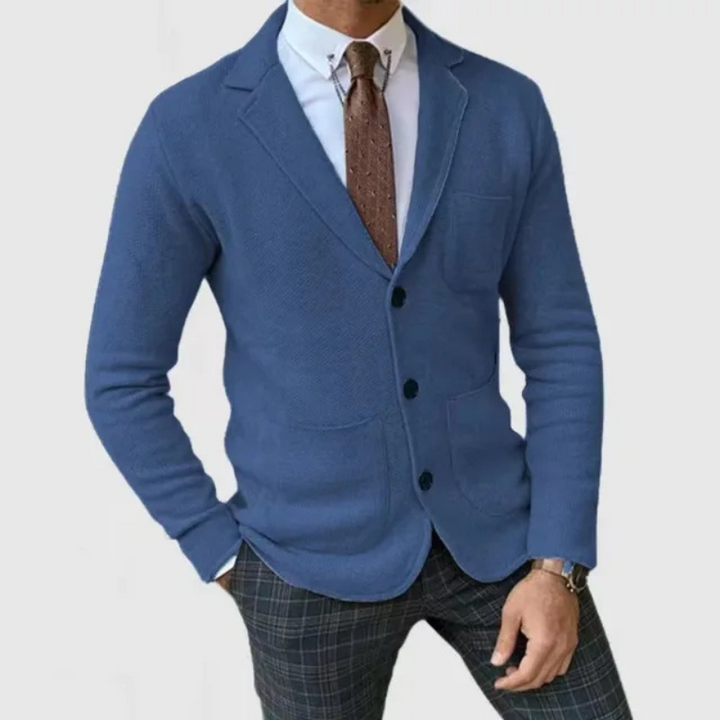 Modischer Slim Fit Strickblazer für Herren mit modernem Design
