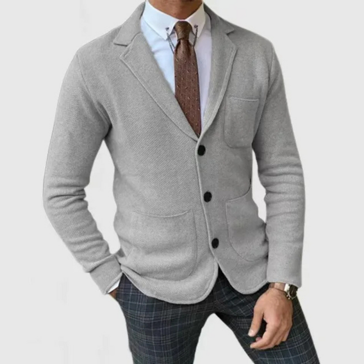 Modischer Slim Fit Strickblazer für Herren mit modernem Design