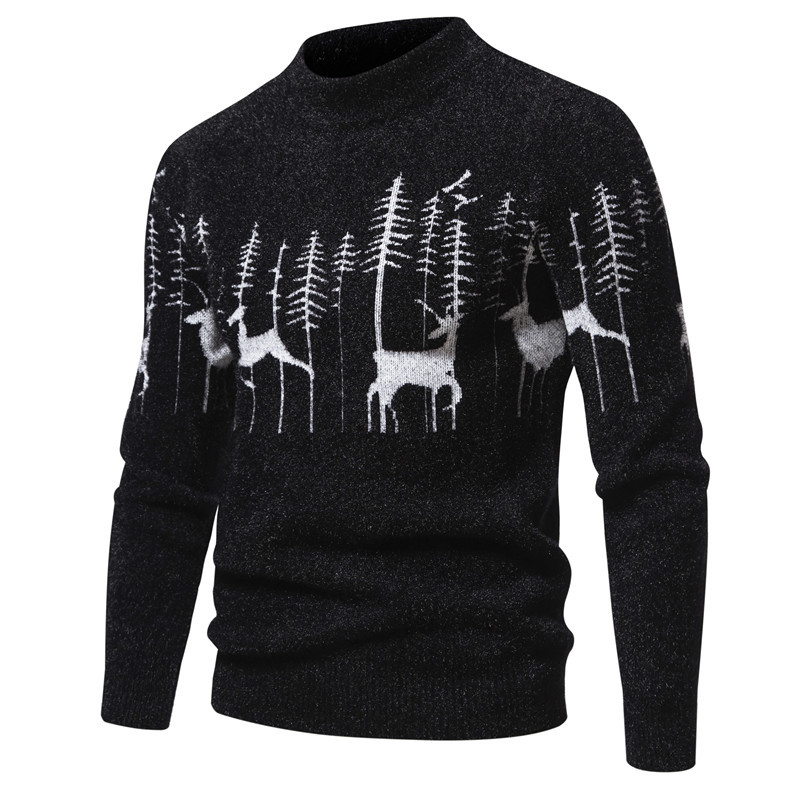 Elegancki męski sweter ze świątecznym wzorem – dodaj stylu na święta