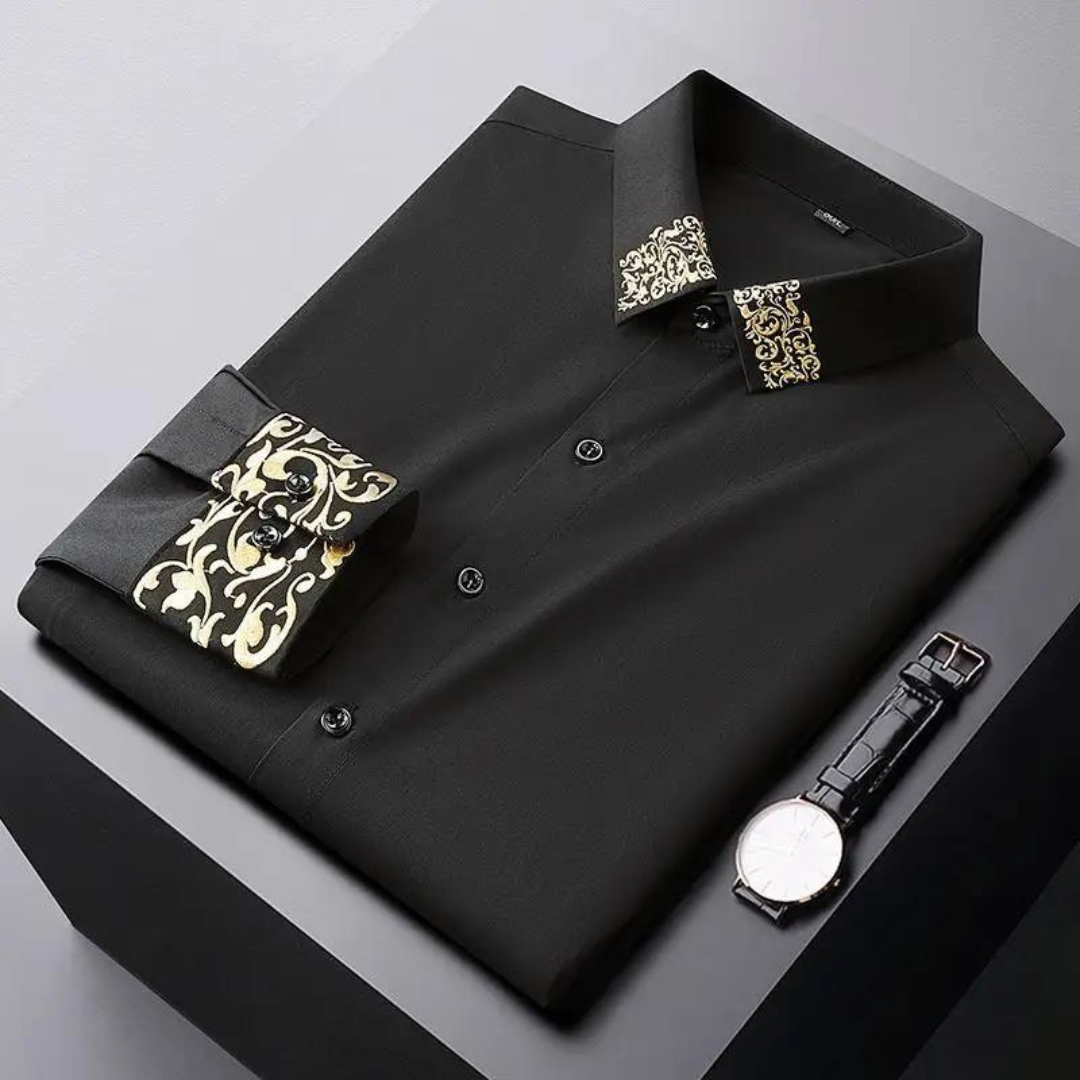 Stylowa męska koszula z eleganckim japońskim wzorem