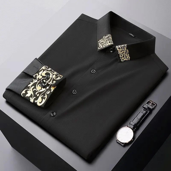 Stylowa męska koszula z eleganckim japońskim wzorem