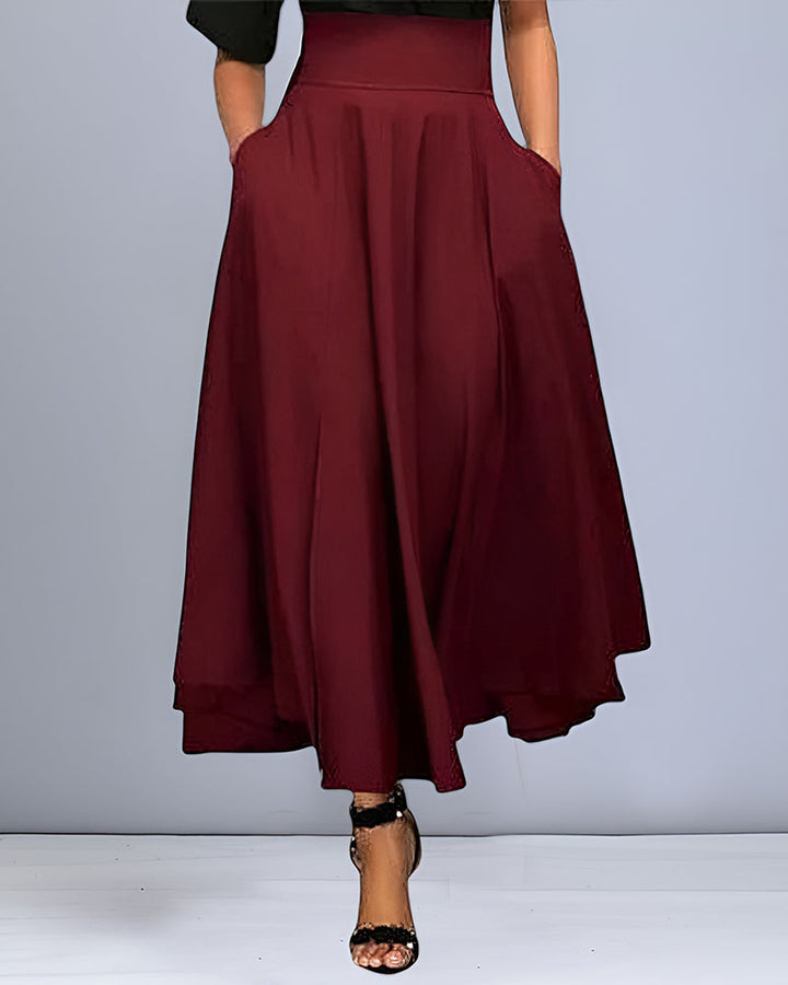 Elegante Damen Hochtaillierte Lange Rock - Saphira