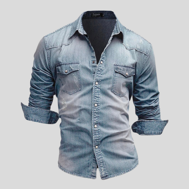 Modisches Slim Fit Denim-Hemd für Herren - außergewöhnlicher Komfort und modischer Look