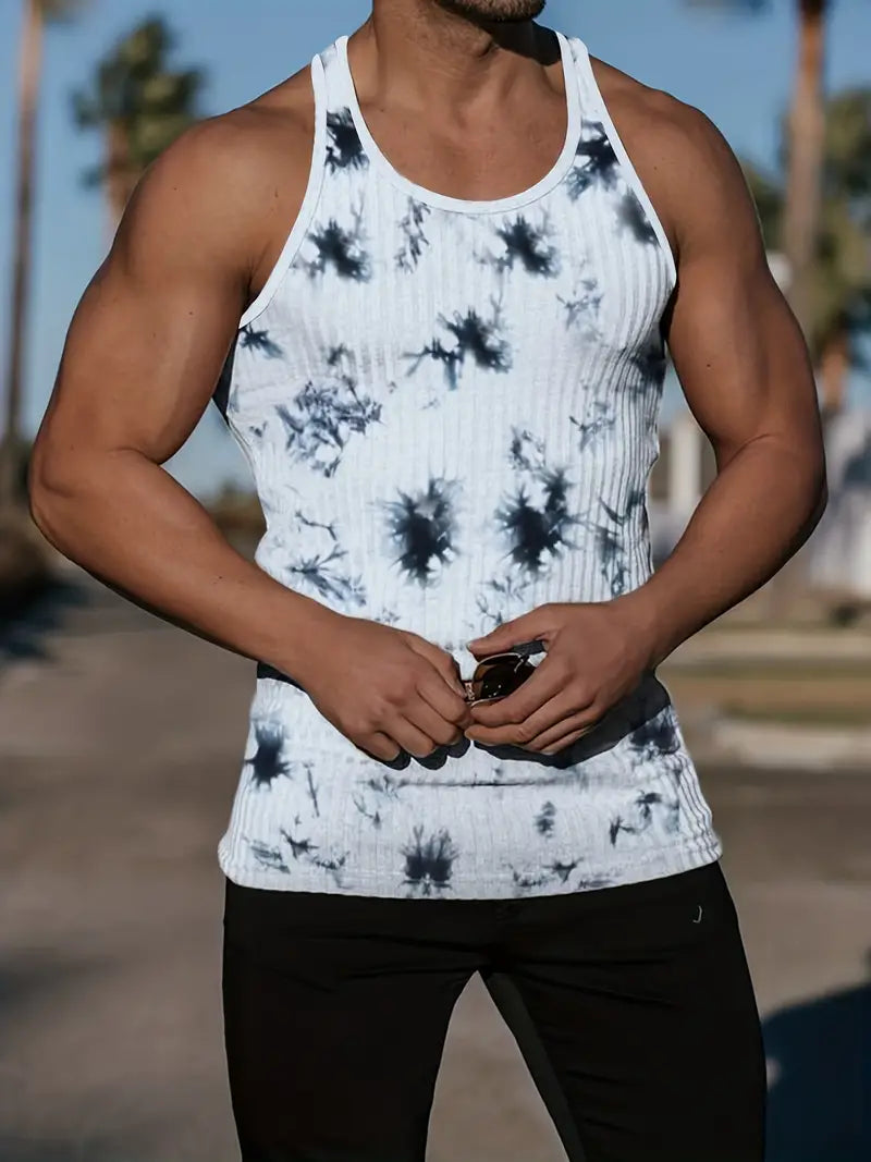 Ärmelloses Herren-T-Shirt mit Rundhalsausschnitt - perfekter Sitz und Komfort beim Training