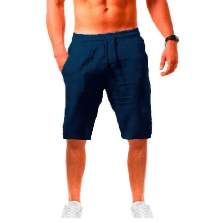 Męskie lniane spodenki fitness – Komfortowe i stylowe spodnie treningowe na każdą aktywność