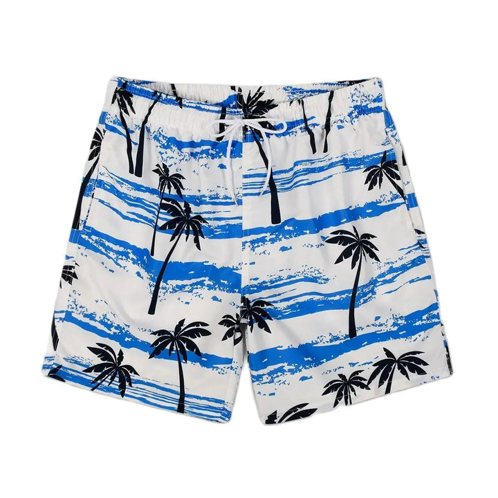 Matias stijlvolle witte zwemshort met trendy boomprint voor een frisse en modieuze look