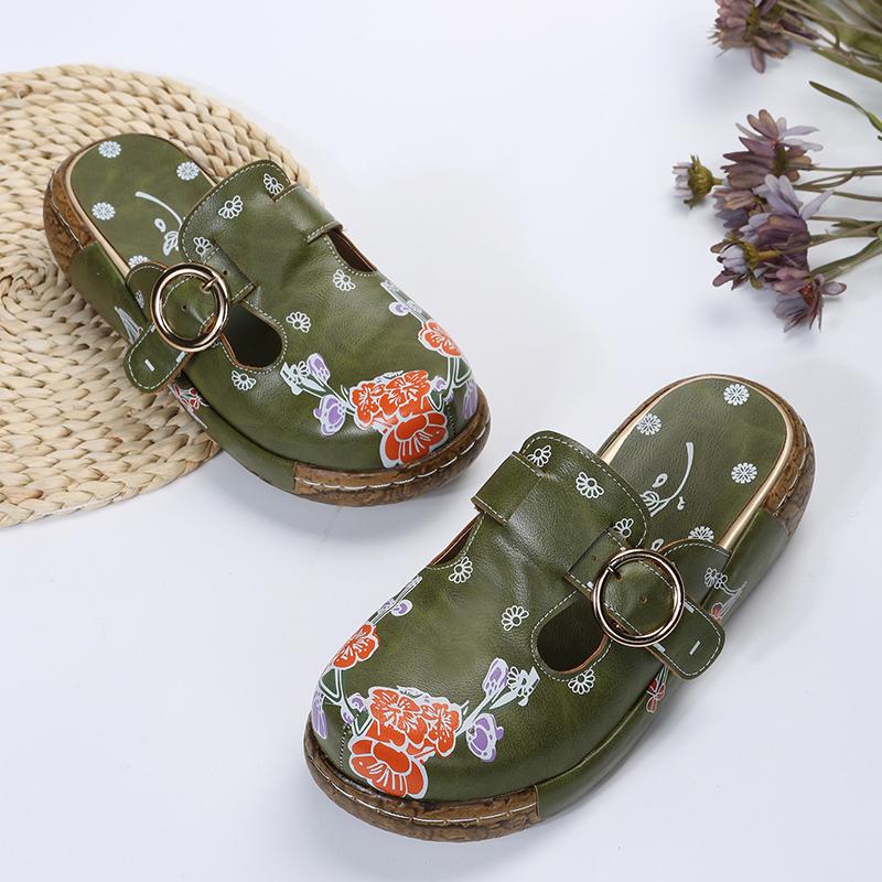 Susa - Modische und handgefertigte Damenpantoffeln mit Blumenmuster für eleganten Komfort