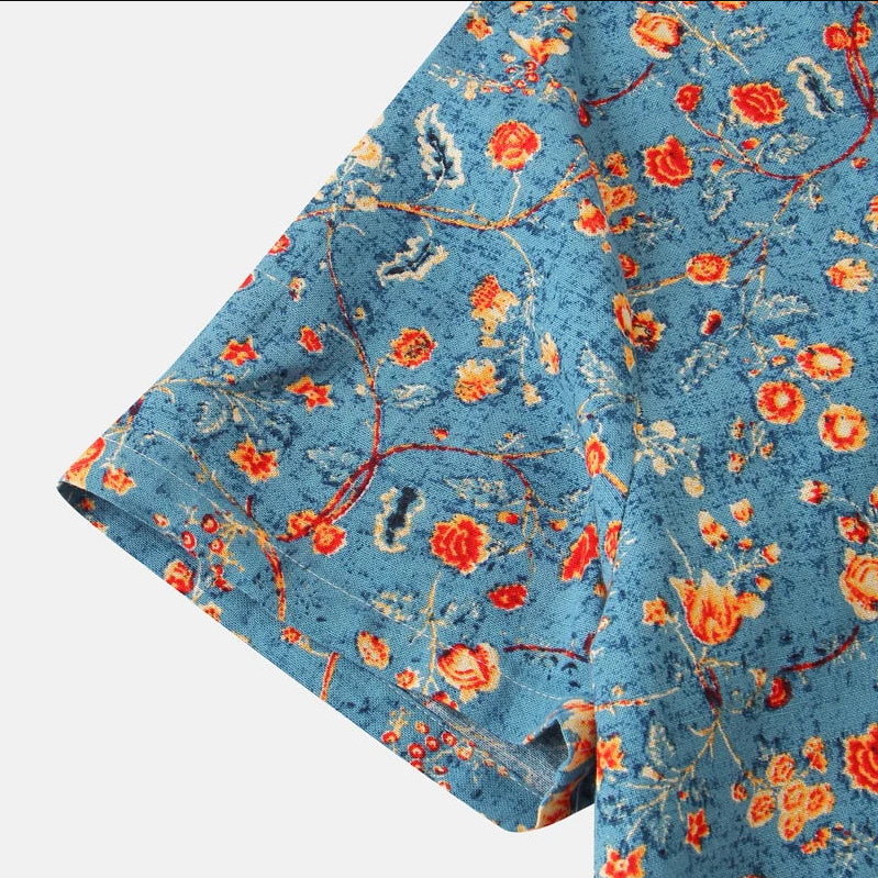 Stylisches Herren-Langarmhemd mit einzigartigem Muster - die perfekte Wahl für jede Gelegenheit