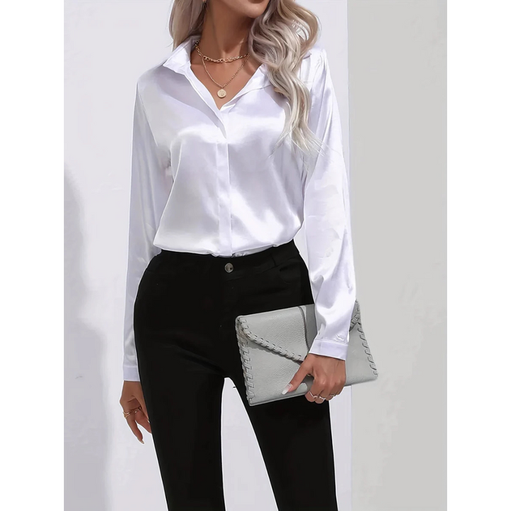 Elegantes Langarmhemd mit Knopfleiste für Damen - eine elegante und modische Wahl