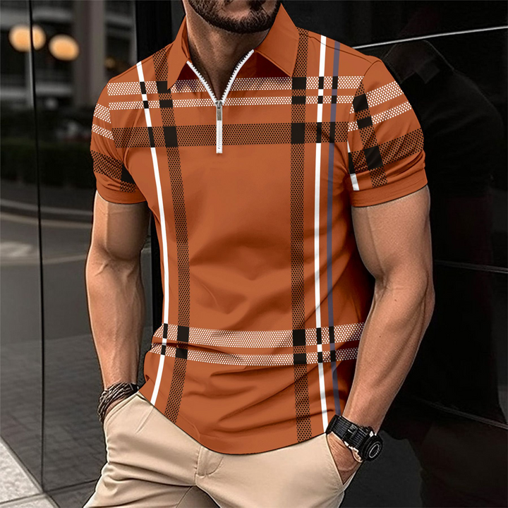 Elegantes Herren-Poloshirt im klassischen Karomuster