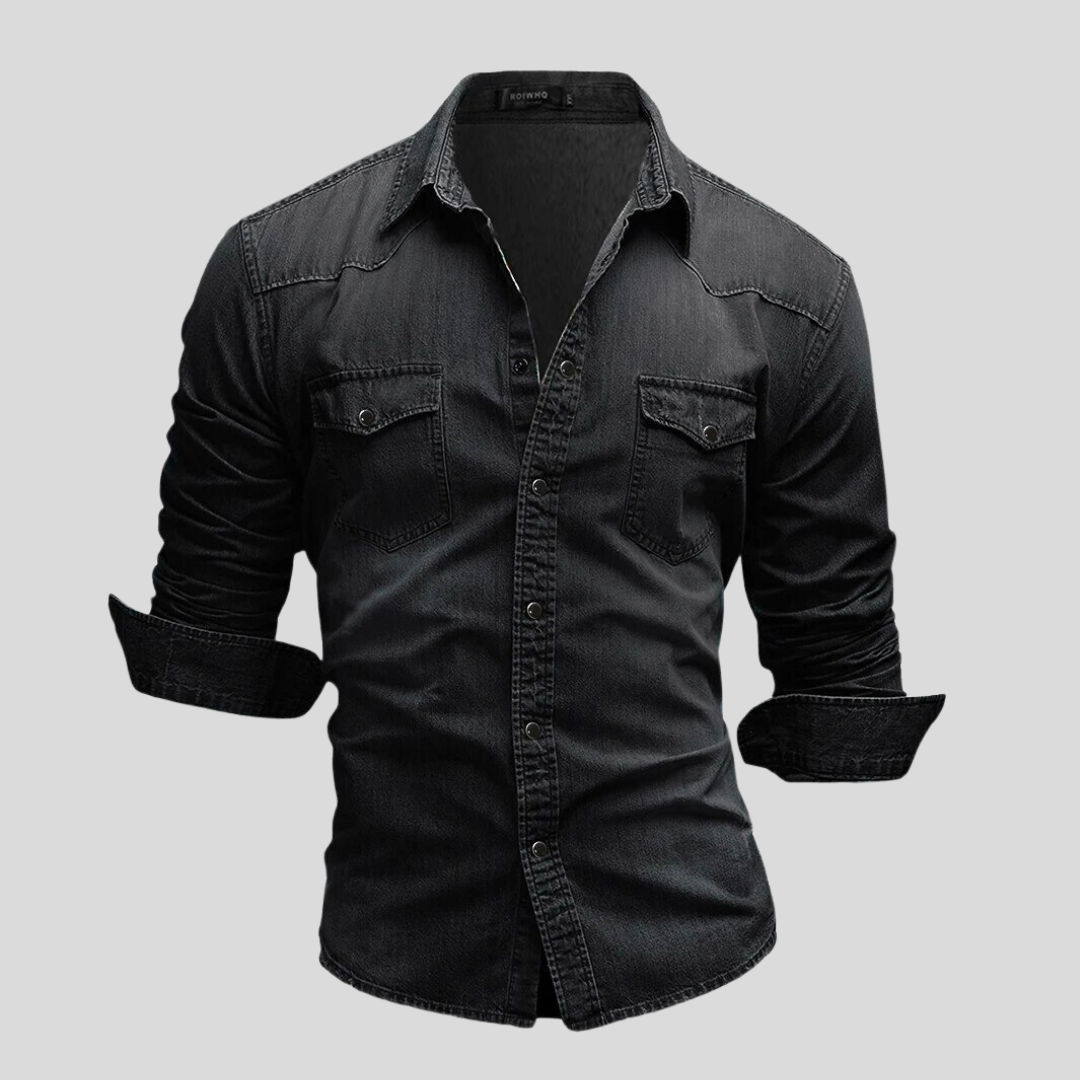 Modisches Slim Fit Denim-Hemd für Herren - außergewöhnlicher Komfort und modischer Look