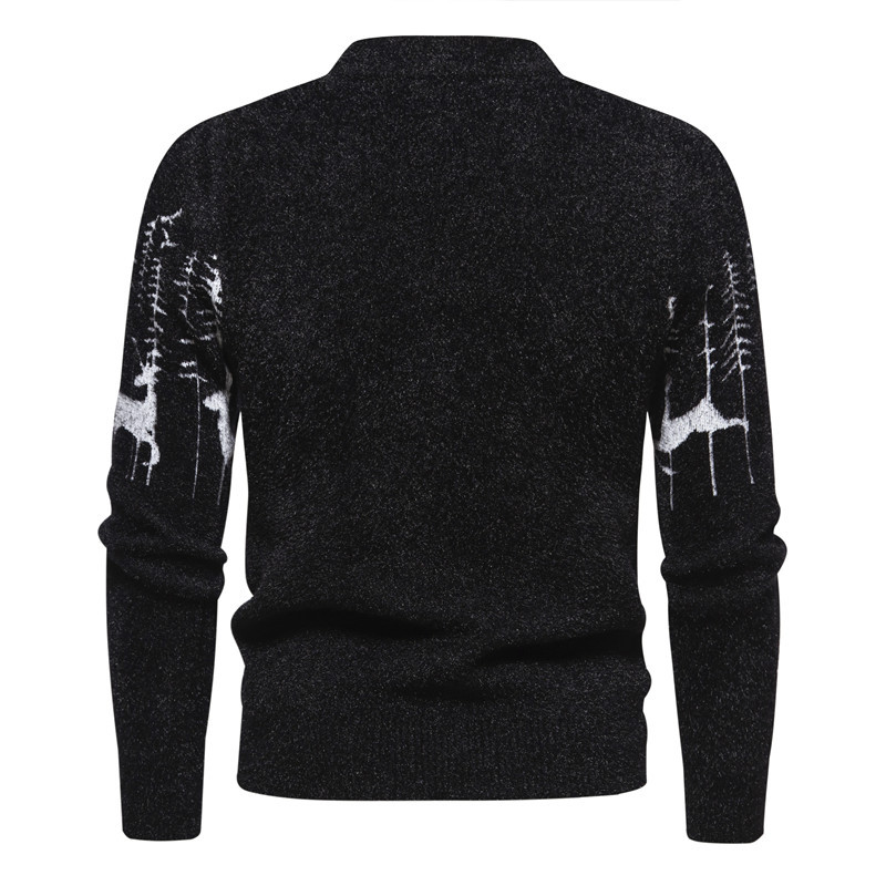 Elegancki męski sweter ze świątecznym wzorem – dodaj stylu na święta