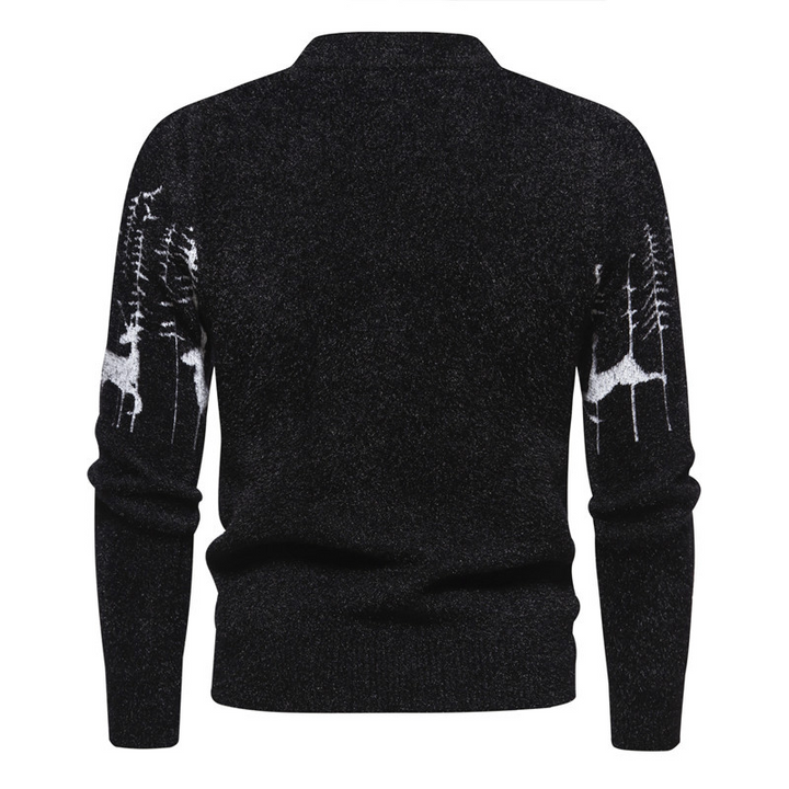 Elegancki męski sweter ze świątecznym wzorem – dodaj stylu na święta