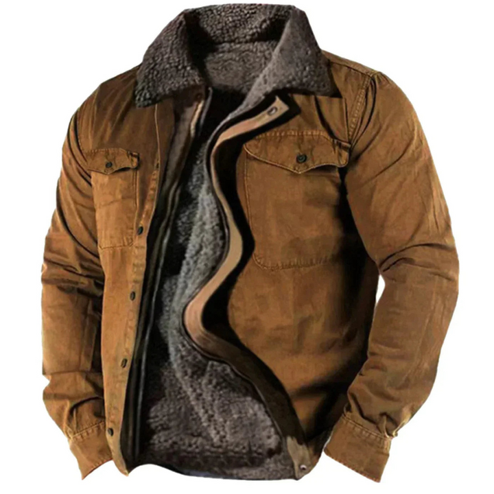 Elegante Herren-Button-down-Winterjacke - warm, bequem und stilvoll