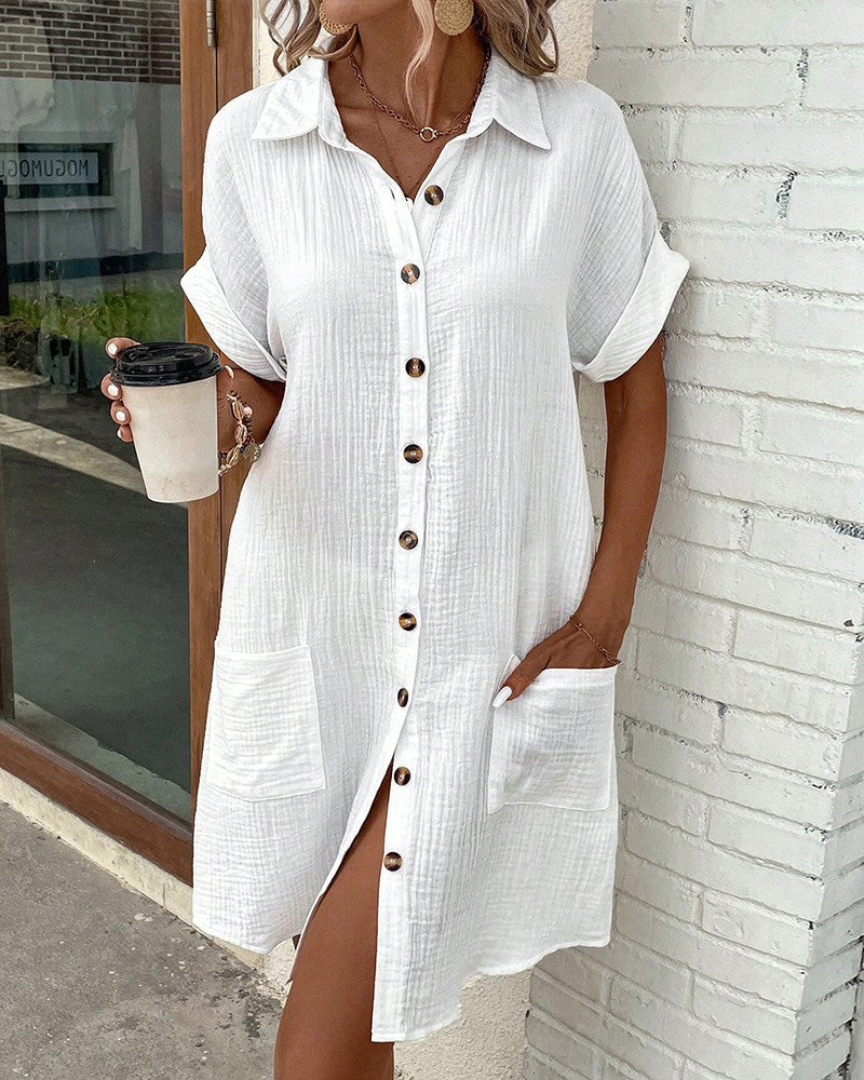 Stilvolles Hemdblusenkleid für Damen - ein eleganter Look für jede Gelegenheit