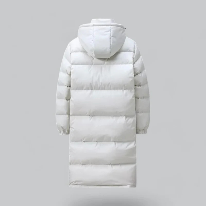 Eleganter Herren-Winterdaunenmantel mit langen Ärmeln und Kapuze für außergewöhnliche Wärme und einen modischen Look