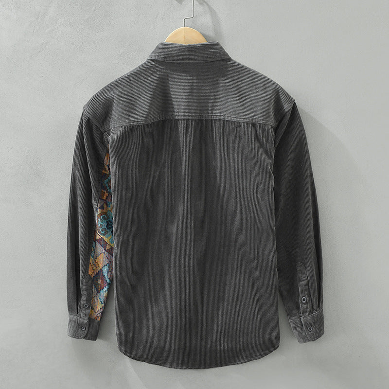 Stilvolles Herrenhemd im Vintage-Look aus besonders weicher und hochwertiger Baumwolle