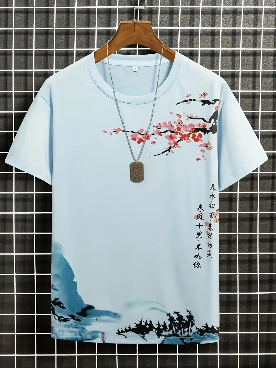 Stylisches Herren-T-Shirt von Gerhard mit auffälligem Blumen- und Wellenmuster