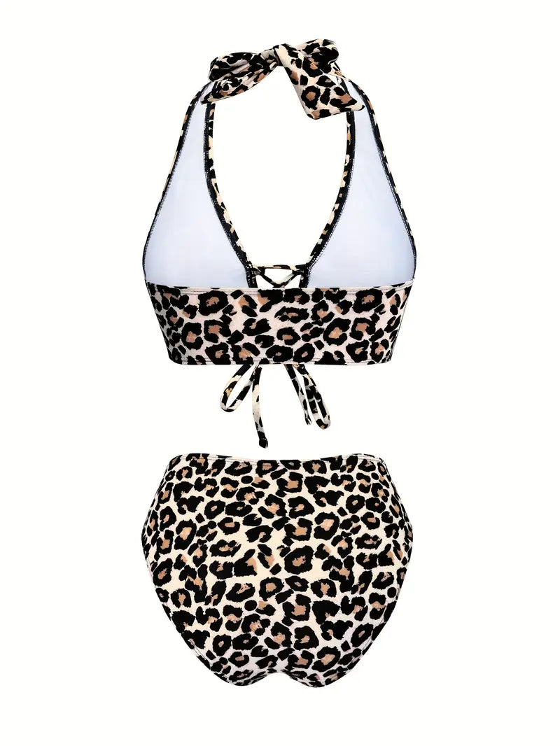 Felice - Bikini à Nouer avec Imprimé Léopard pour un Look Sauvage et Sophistiqué