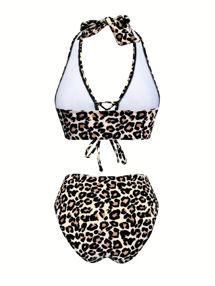 Felice - Bikini à Nouer avec Imprimé Léopard pour un Look Sauvage et Sophistiqué