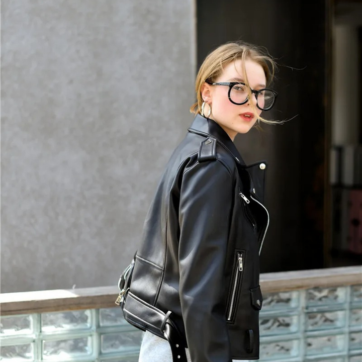 Motorradjacke Aleida für Damen - Synthetisches Leder - Ein klassischer und raffinierter Stil