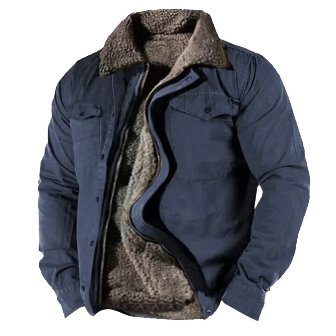 Elegante Herren-Button-down-Winterjacke - warm, bequem und stilvoll