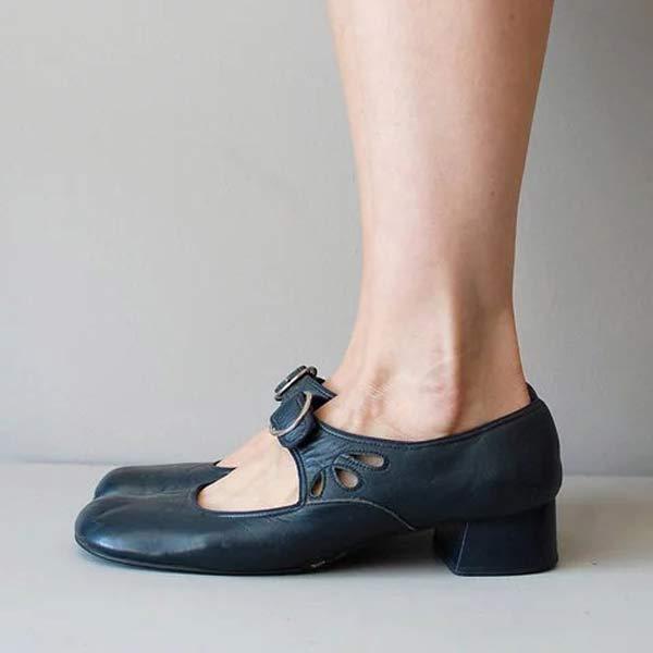 Außergewöhnliche Damensandalen mit modischer Keilschnalle aus luxuriösem Leder