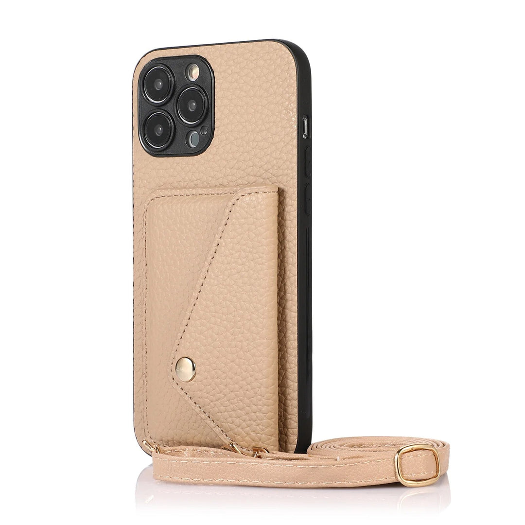 Catherine Luxe Elegante Lederen Crossbody Telefoonhoes voor Moderne Bescherming