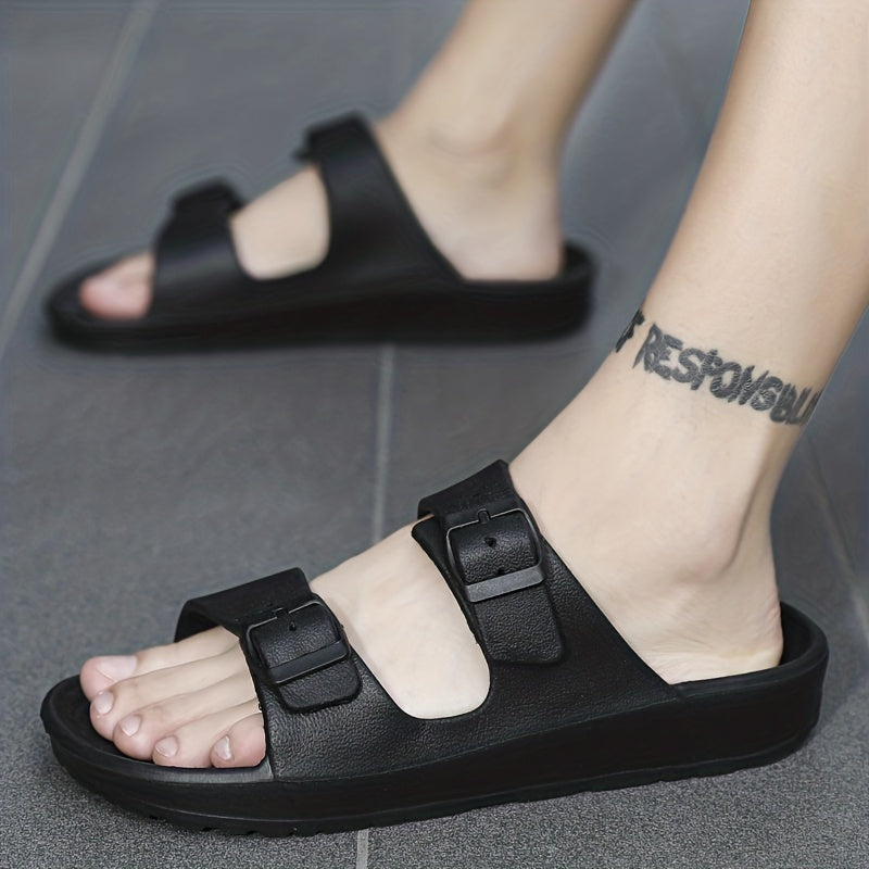 Elegante Herrensandalen mit doppelter Schnalle für maximalen Komfort