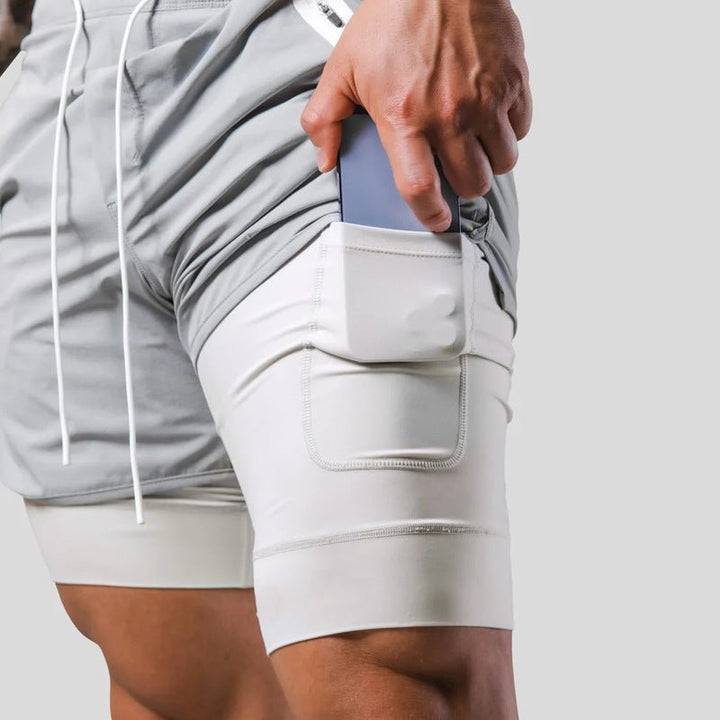 Vielseitige 2-in-1-Sport- und Trainingsshorts für Männer - optimale Leistung und Komfort bei jedem Schritt