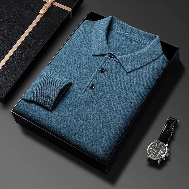 Stilvoller und luxuriöser Herren-Polopullover - eine Kombination aus Eleganz und Komfort