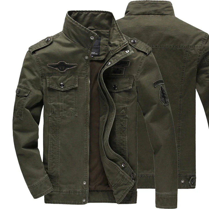 Stylische langärmelige Herren-Motorradjacke mit modernem Reißverschluss - eine elegante und bequeme Wahl für jede Strecke
