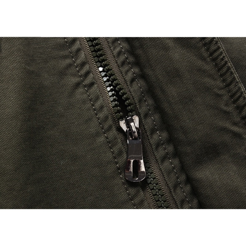 Stylische langärmelige Herren-Motorradjacke mit modernem Reißverschluss - eine elegante und bequeme Wahl für jede Strecke