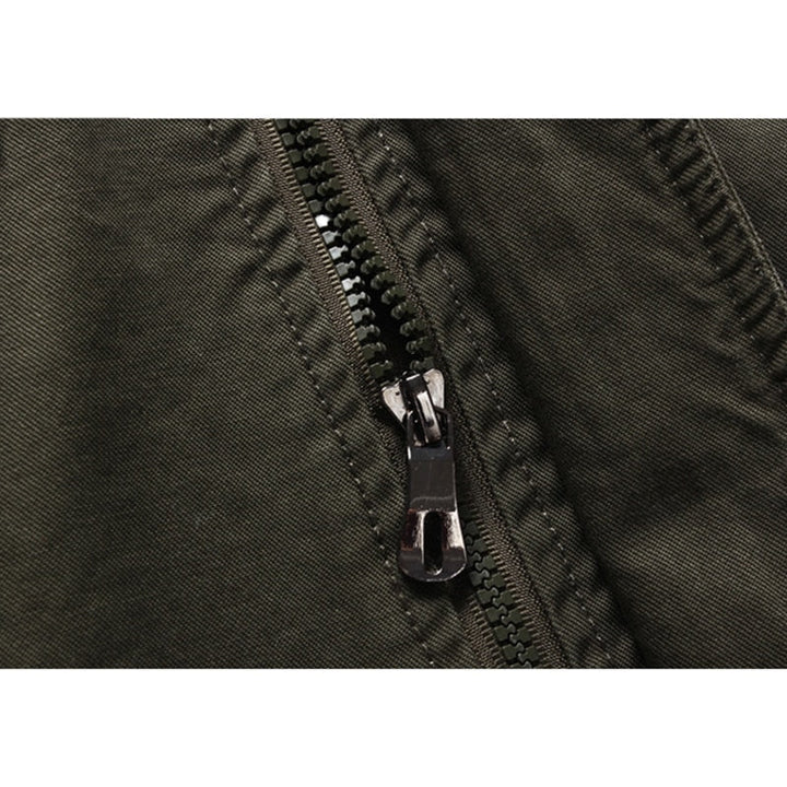 Stylische langärmelige Herren-Motorradjacke mit modernem Reißverschluss - eine elegante und bequeme Wahl für jede Strecke