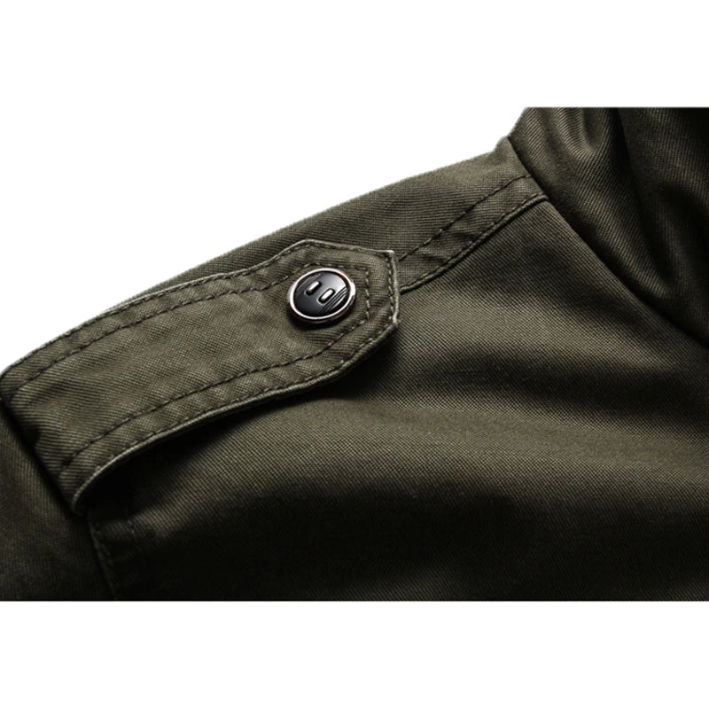 Stylische langärmelige Herren-Motorradjacke mit modernem Reißverschluss - eine elegante und bequeme Wahl für jede Strecke