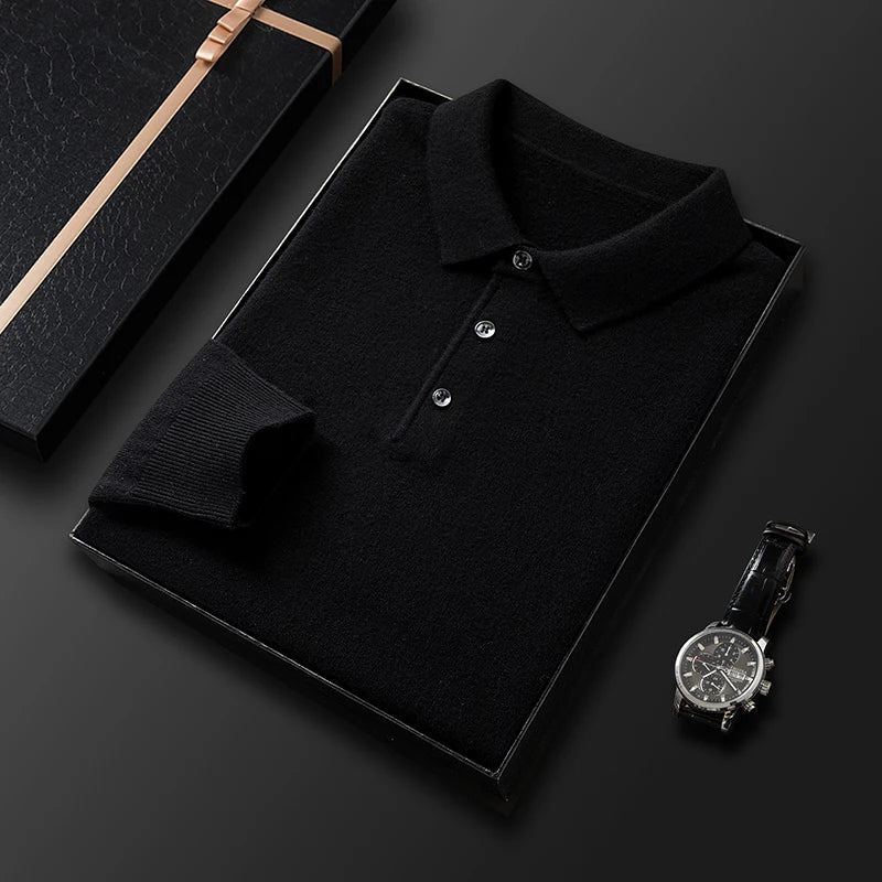 Stilvoller und luxuriöser Herren-Polopullover - eine Kombination aus Eleganz und Komfort