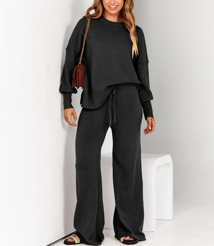 Brielle | Chic Sweater en Wijde Broek Set voor Vrouwen