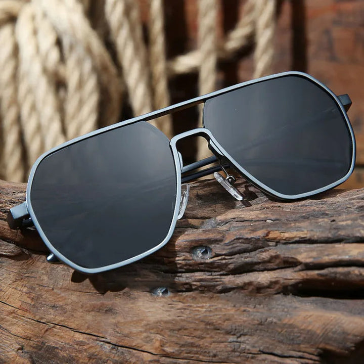 Stylowe i trwałe męskie okulary aviator ze stali nierdzewnej – elegancki dodatek do każdego stroju