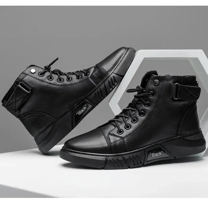 Stilvolle schwarze Herrenschuhe aus Leder für jede Gelegenheit