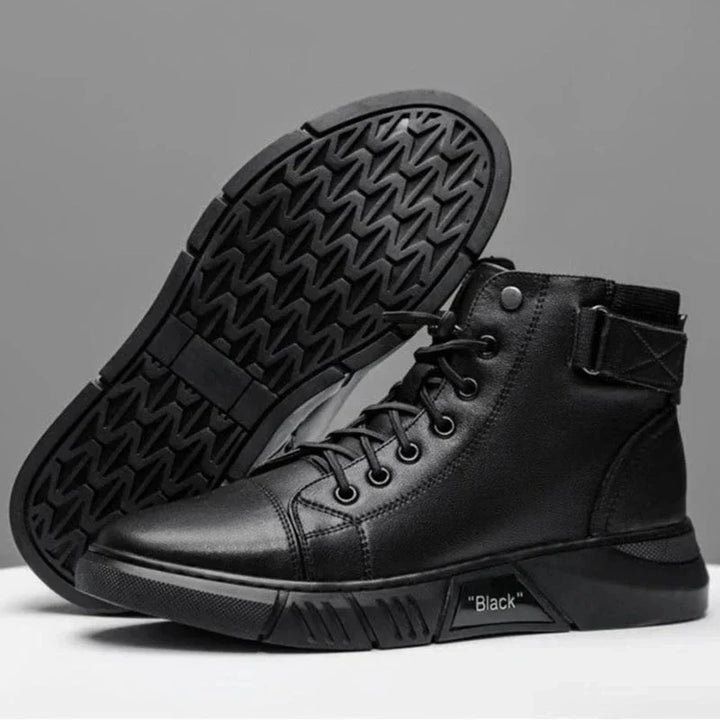Stilvolle schwarze Herrenschuhe aus Leder für jede Gelegenheit