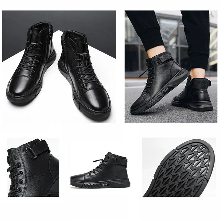 Stilvolle schwarze Herrenschuhe aus Leder für jede Gelegenheit