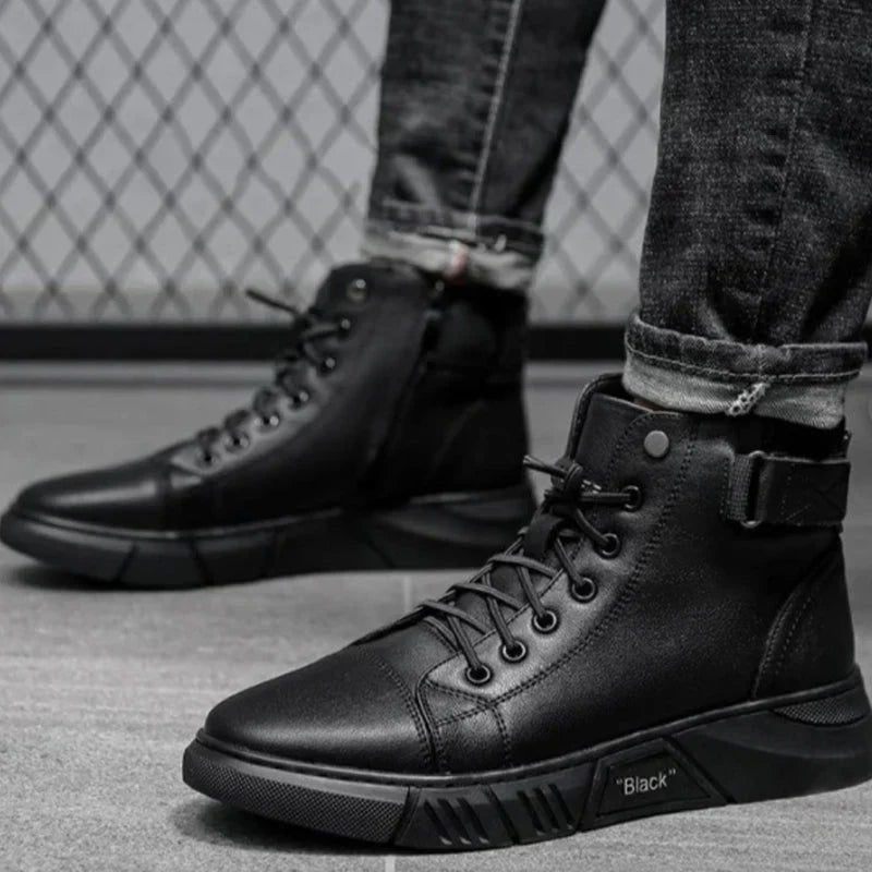 Stilvolle schwarze Herrenschuhe aus Leder für jede Gelegenheit