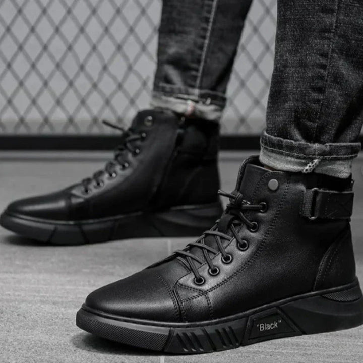 Stilvolle schwarze Herrenschuhe aus Leder für jede Gelegenheit