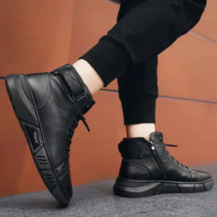 Stilvolle schwarze Herrenschuhe aus Leder für jede Gelegenheit