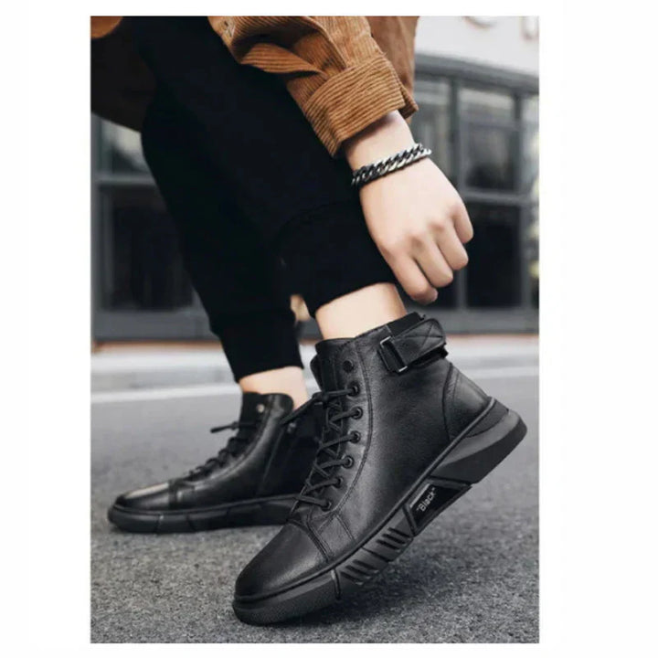 Stilvolle schwarze Herrenschuhe aus Leder für jede Gelegenheit