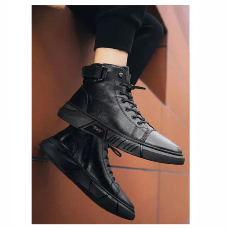 Stilvolle schwarze Herrenschuhe aus Leder für jede Gelegenheit