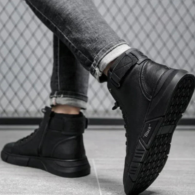 Stilvolle schwarze Herrenschuhe aus Leder für jede Gelegenheit