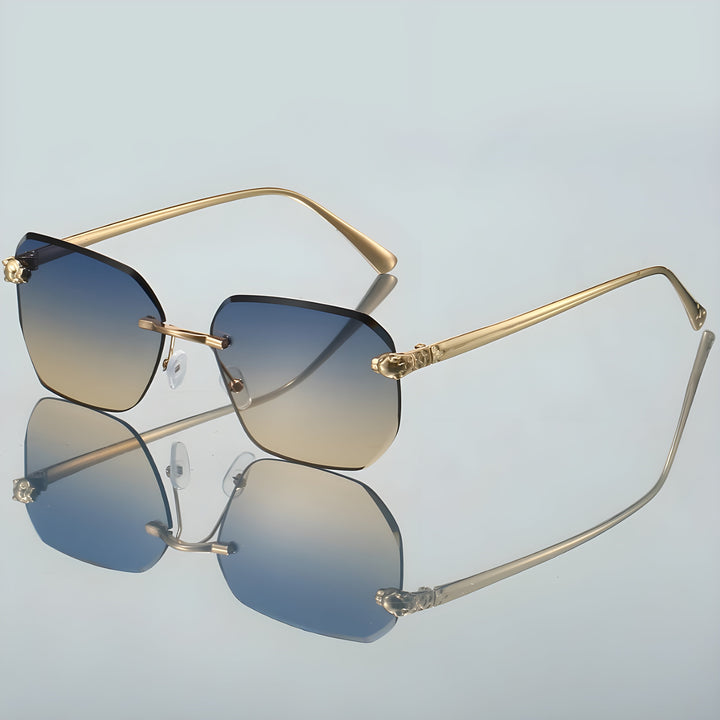 Stylowe męskie okulary przeciwsłoneczne bez oprawek – elegancka ochrona przed słońcem dla mężczyzn
