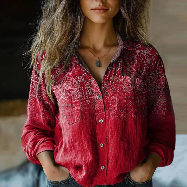 Modische Damenbluse im Vintage-Look mit zeitlosem Design